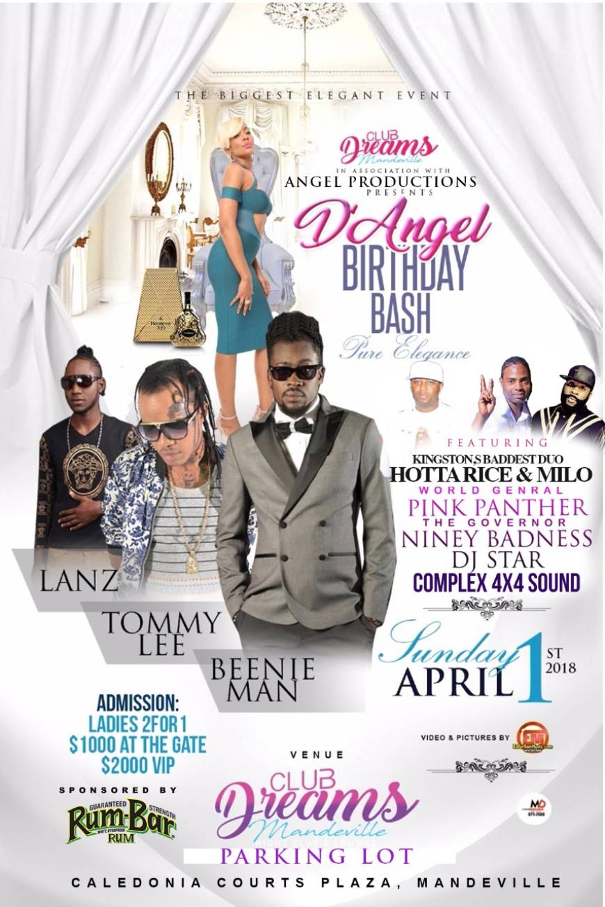 Beenie Man, Tommy Lee, Lanz Set for D’Angel Birthday Party